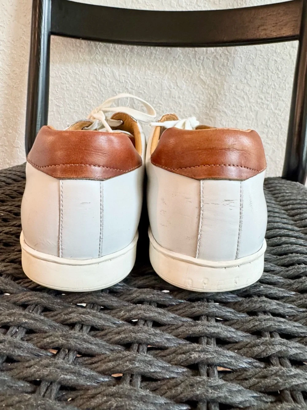 Magnanni Casual Sneakers Shoes White Brown Leather Sneakers Mens Size 11 M - Picture 8 of 8
